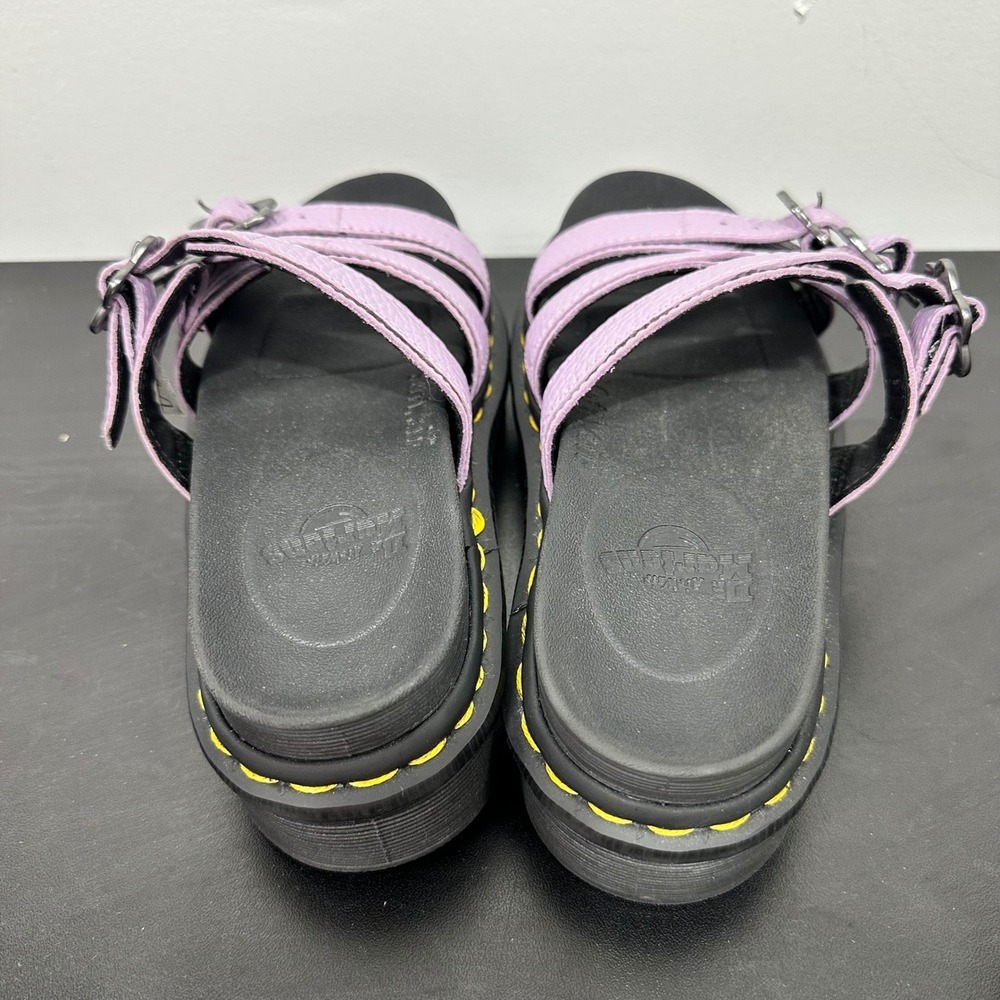 Dr. Martens Blaire Slide Sandals Lilac Buckle Straps Platform 5 - Picture 2 of 5